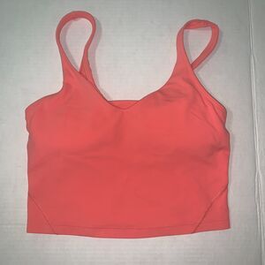 Lululemon Align Shelf Bra Tank Top Coral Pink Size 6 Built-In Support Yoga